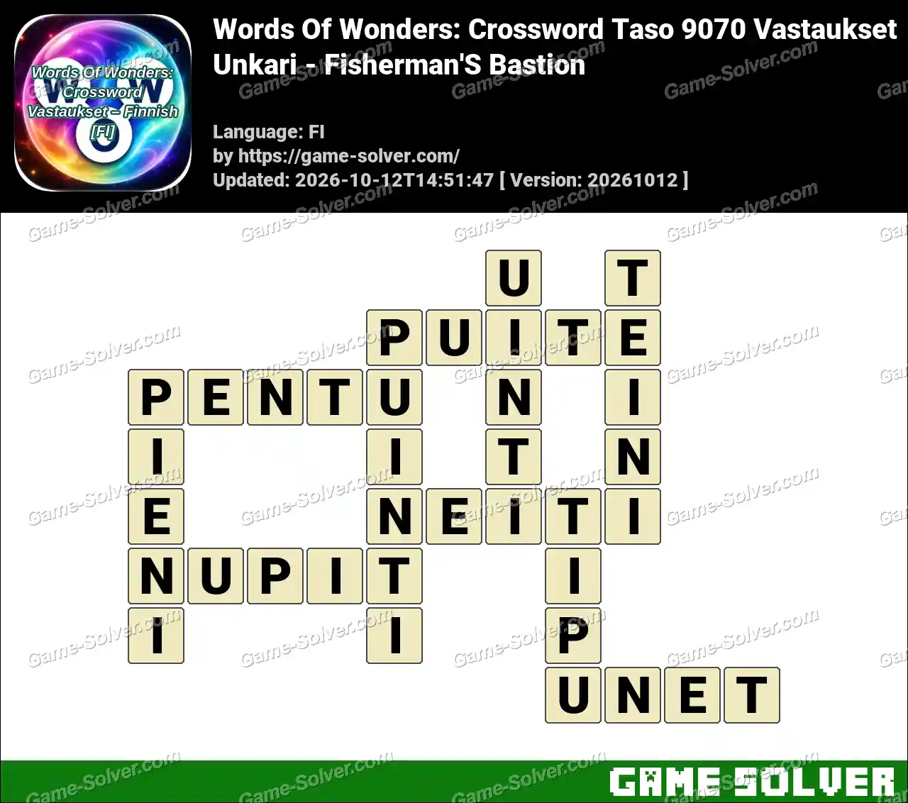 Words Of Wonders: Crossword Taso 9070 Vastaukset – Unkari – Fisherman’S Bastion